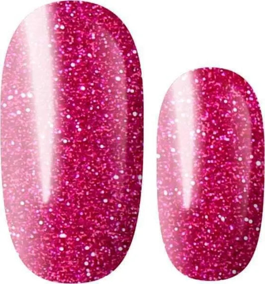 LIPSTICK PINK (GLITTER) nails