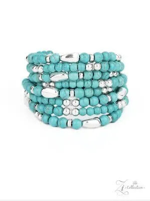 coil blue stone Zi bracelet