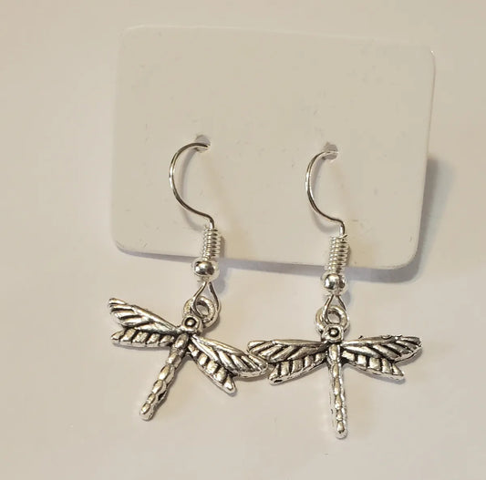 rural dragon silver earrings