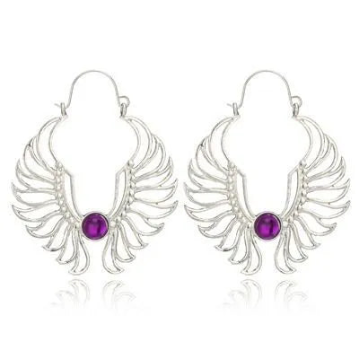 angel wing so sweet purple earrings