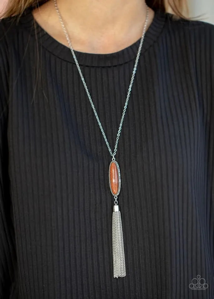 Stay Cool - Orange necklace long papa