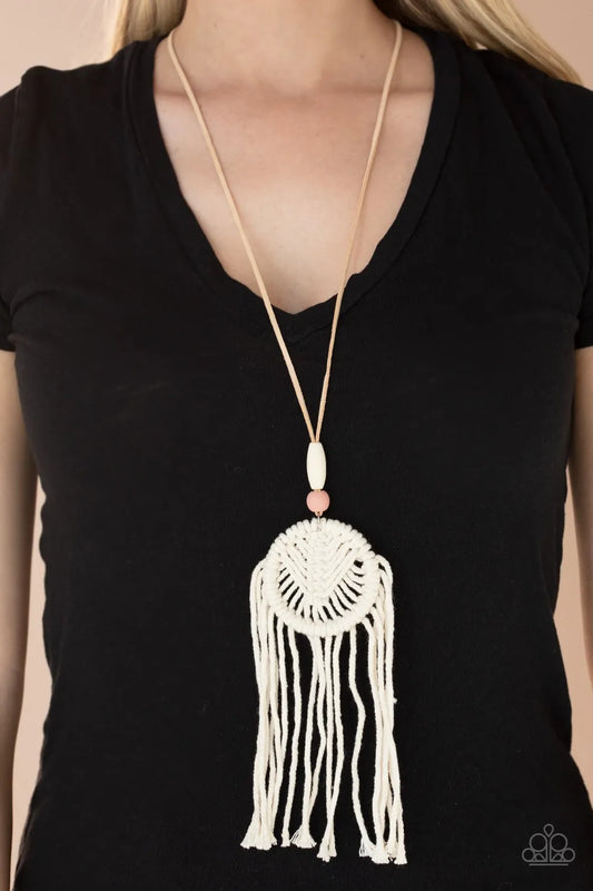 Desert Dreamscape - Pink long necklace papa