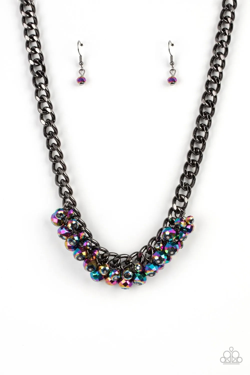 Galaxic knockout multi oil short necklace