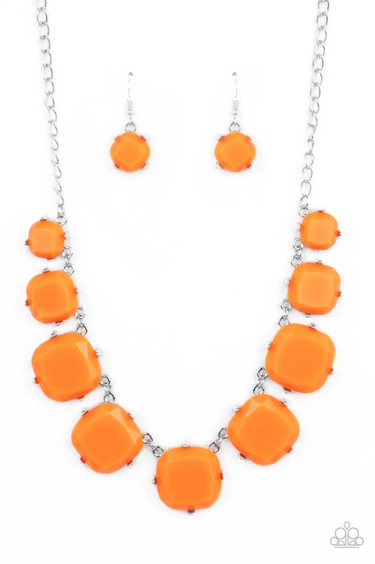 Prismatic Prima Donna - orange short necklace papa