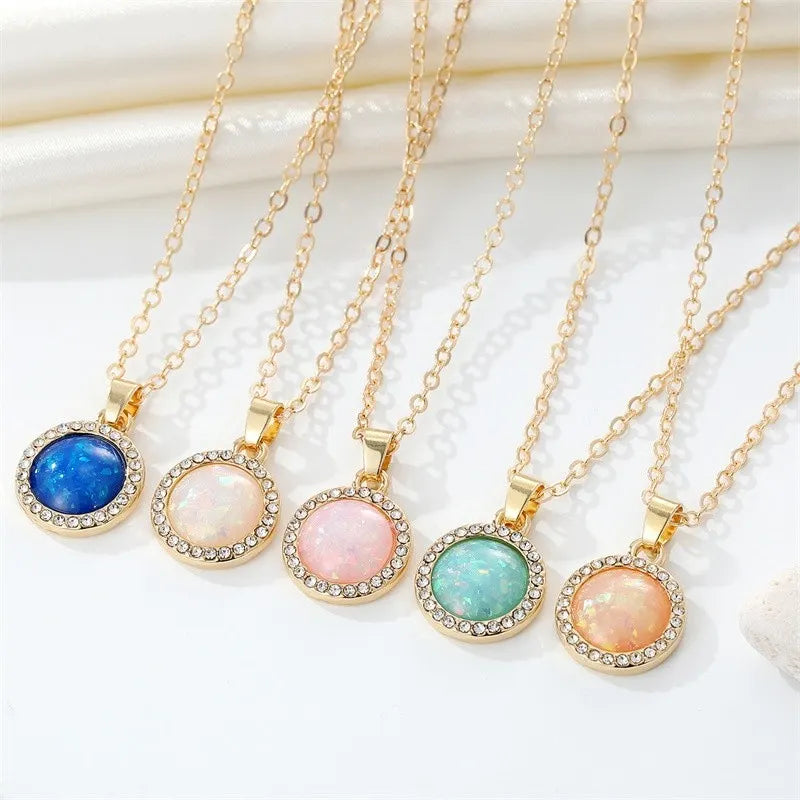 waterdrops multiple iridescent necklace