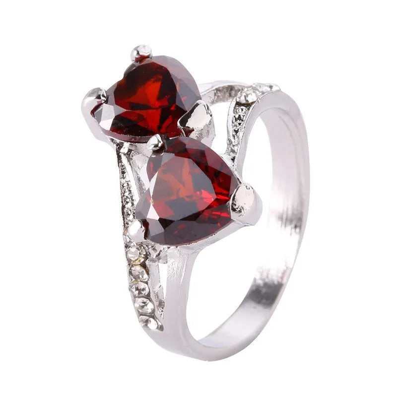 Double heart oil ring band