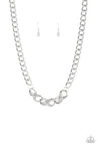 Infinite Impact - White necklace short