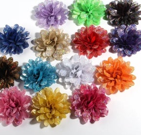 dazzling flower hair clips bows