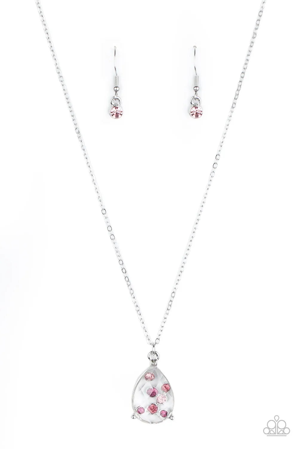 Stormy Shimmer - Pink short necklace papa