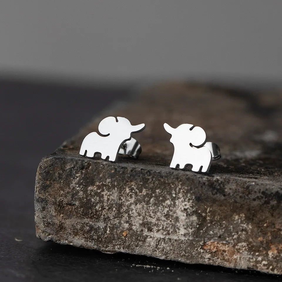 animals and fruit silver earrings 9965