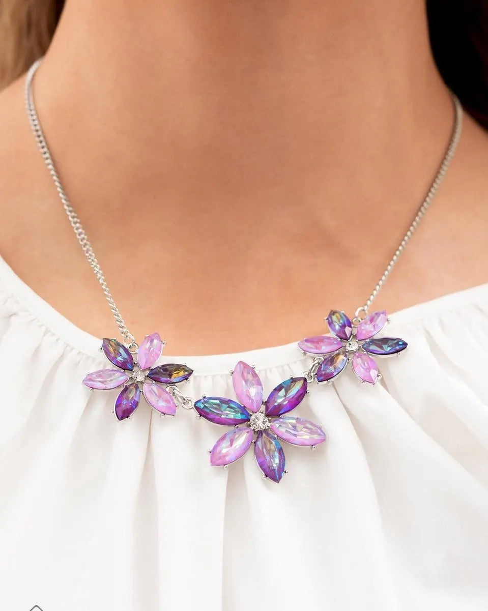 Meadow Muse - Purple short necklace