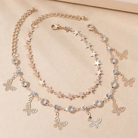 Butterfly multiple anklets