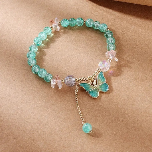 Green butterfly bracelet 5925
