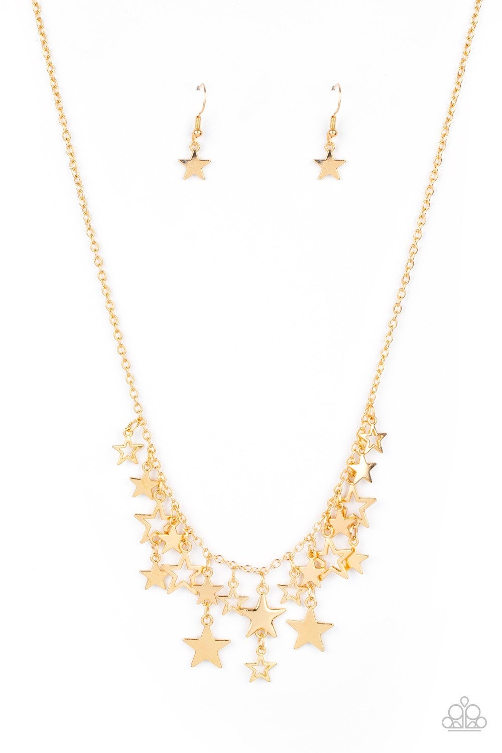 Stellar Stardom - Silver gold short necklace usa