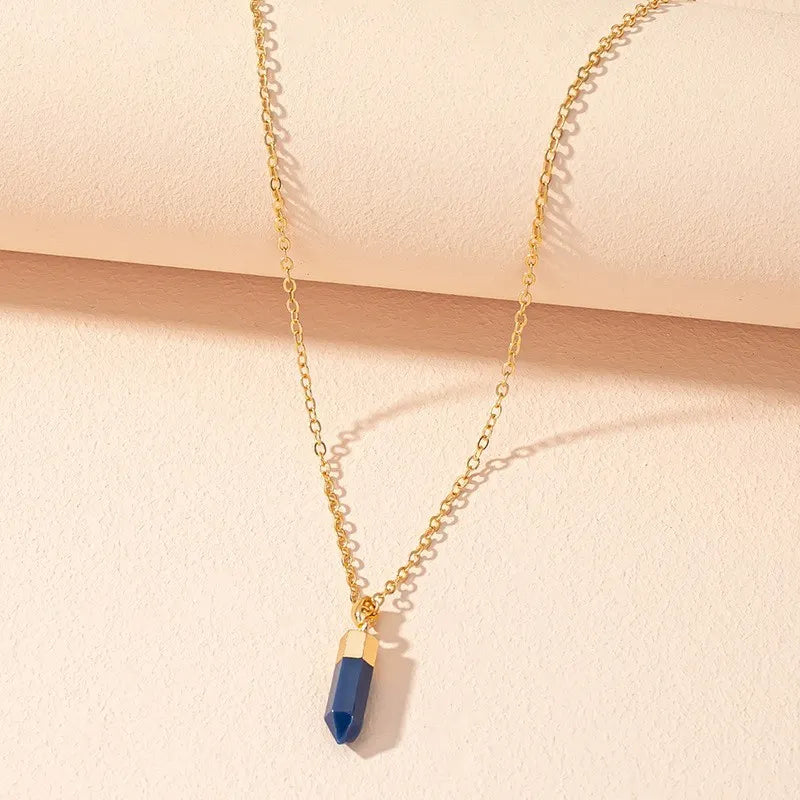 The dainty crystal gold necklace