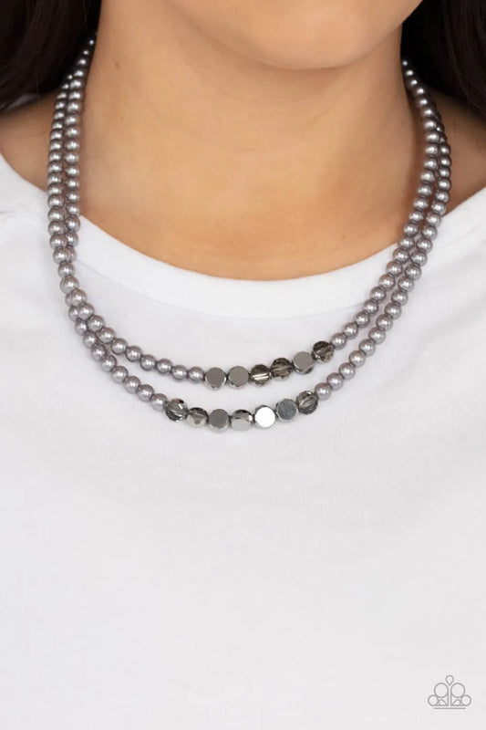 Poshly Petite - Silver short necklace papa