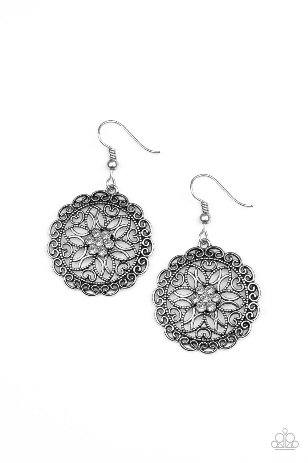 Flower Shop Sparkle - White earrings