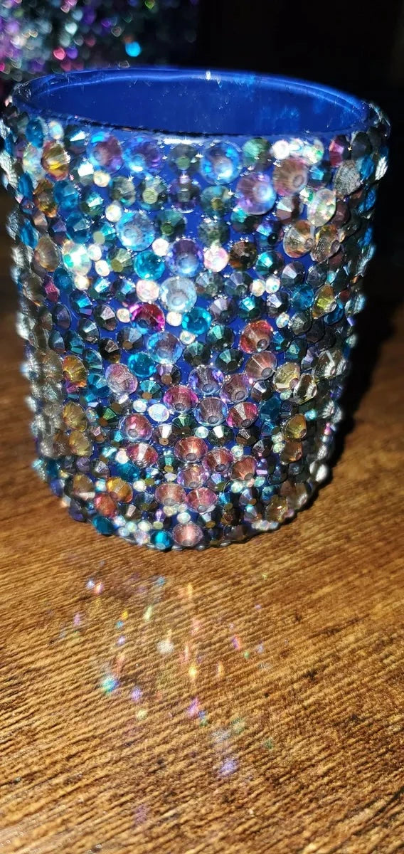 Glitter hot glass cups