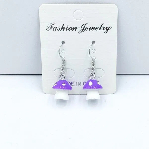 mini shrooms earrings 9776