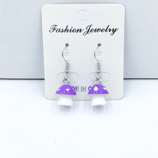 mini shrooms earrings 9776