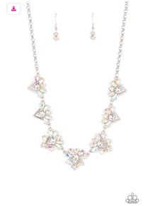 EXTRAGALACTIC EXTRAVAGANCE short iridescent necklace