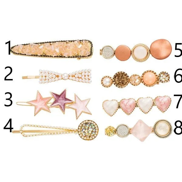 Hair clips 1 pcs gold 4961sz