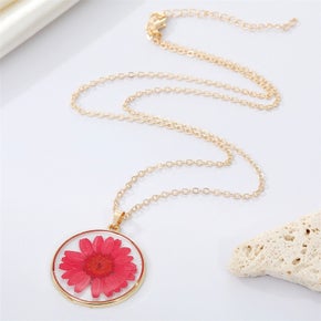 Bohemian Natural Dried Flower Necklace