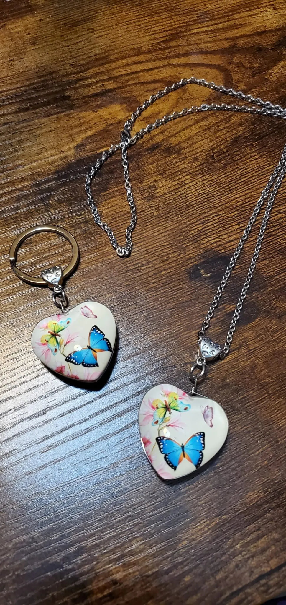 Puff goes the heart multiple necklace keychain