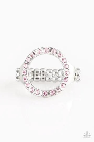 One-GLAM Band -band Pink Rhinestone - Ring short papa