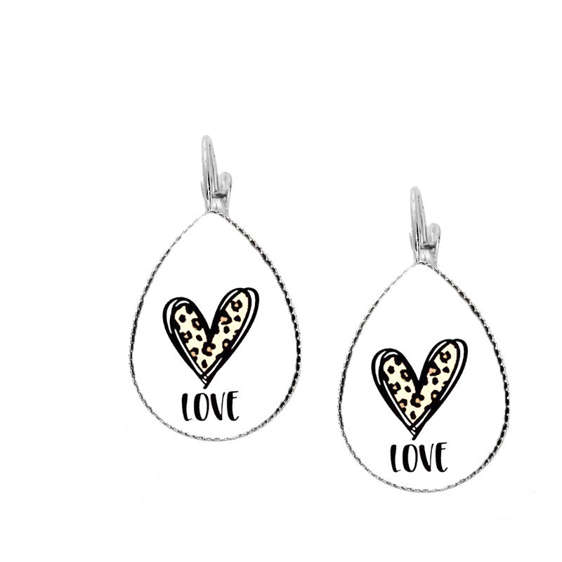 Love my coffee lever back earrings 7737