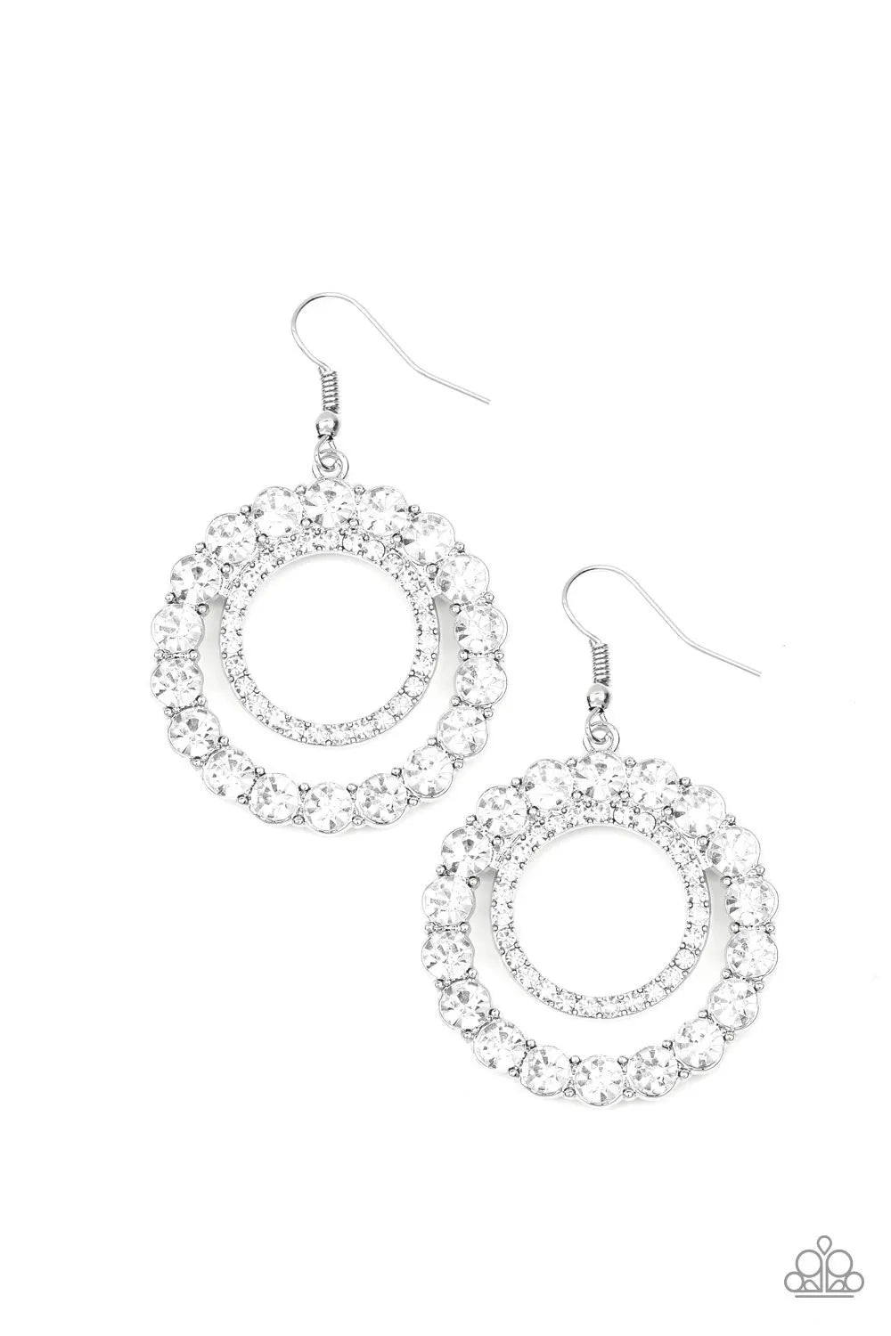 Spotlight Shout Out - White earrings papa set