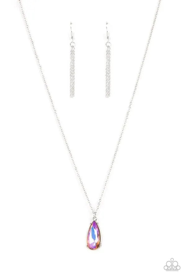 Interstellar Royal - Multi iridescent short necklace