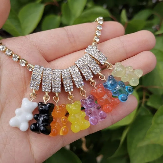 gummy Bear time multiple animal necklace