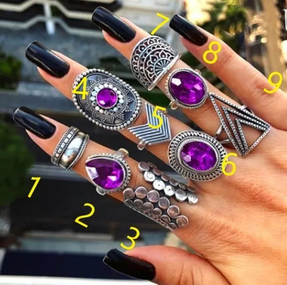 purple wholesale rings band