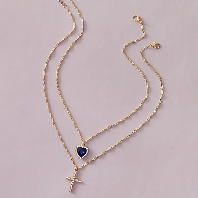 Heart of God layered short necklace