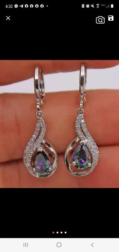 Water Drop oil earrings