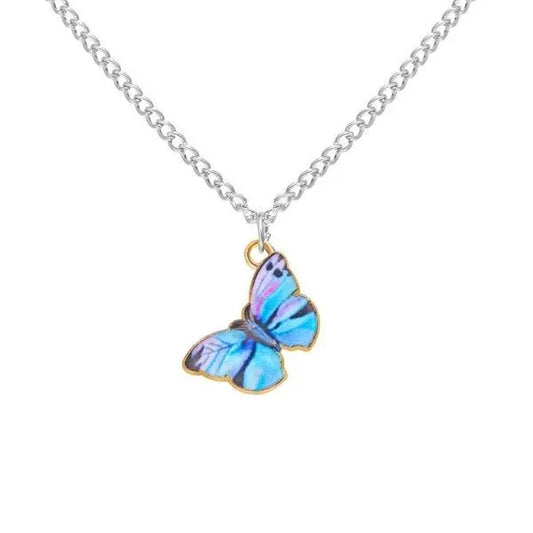 sea of butterflies multi short necklace