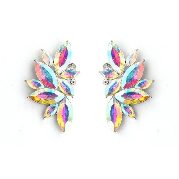 Fan of love opal post earrings 6446