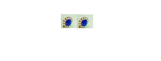 Flower blue earrings 5245