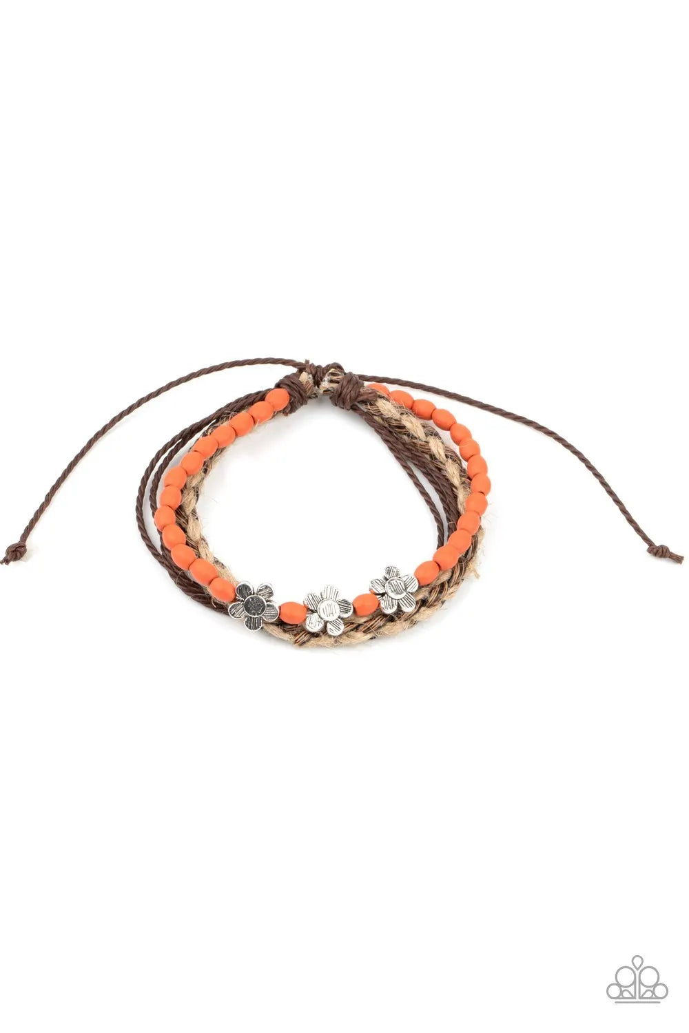 Raffia Remix - Orange bracelet papa