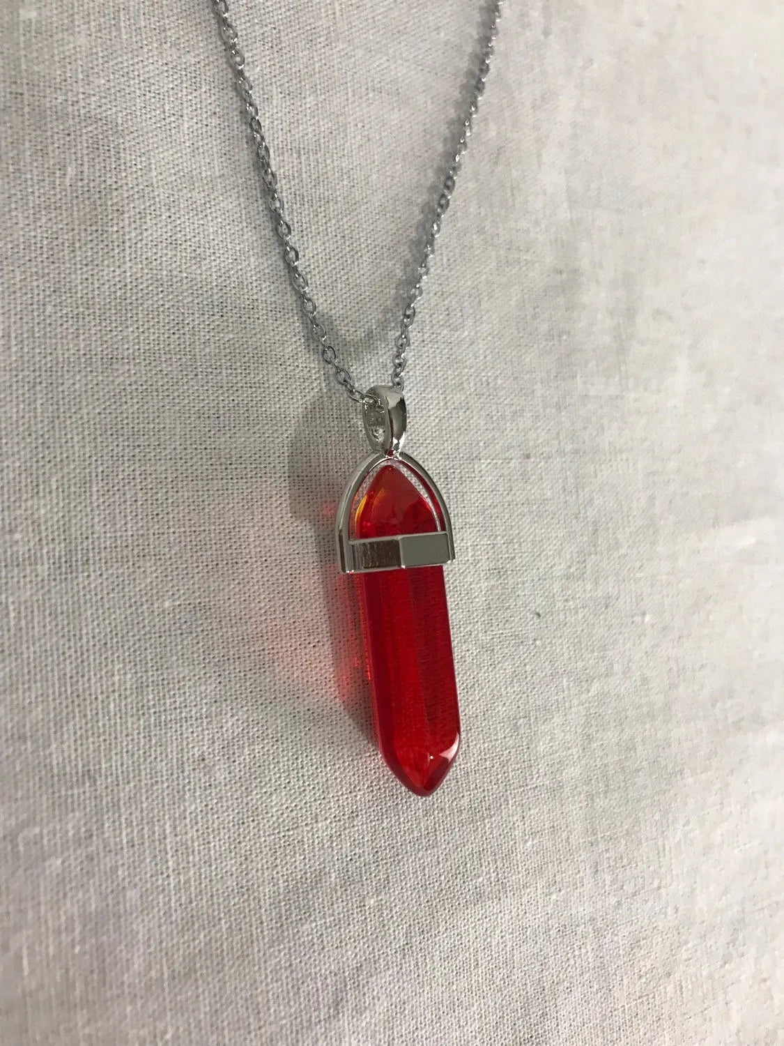 Healing crystal multiple colors short necklace