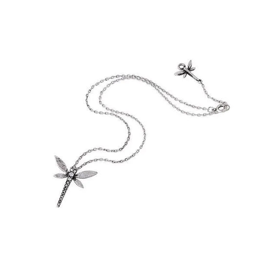 Dont fly away short silver necklace