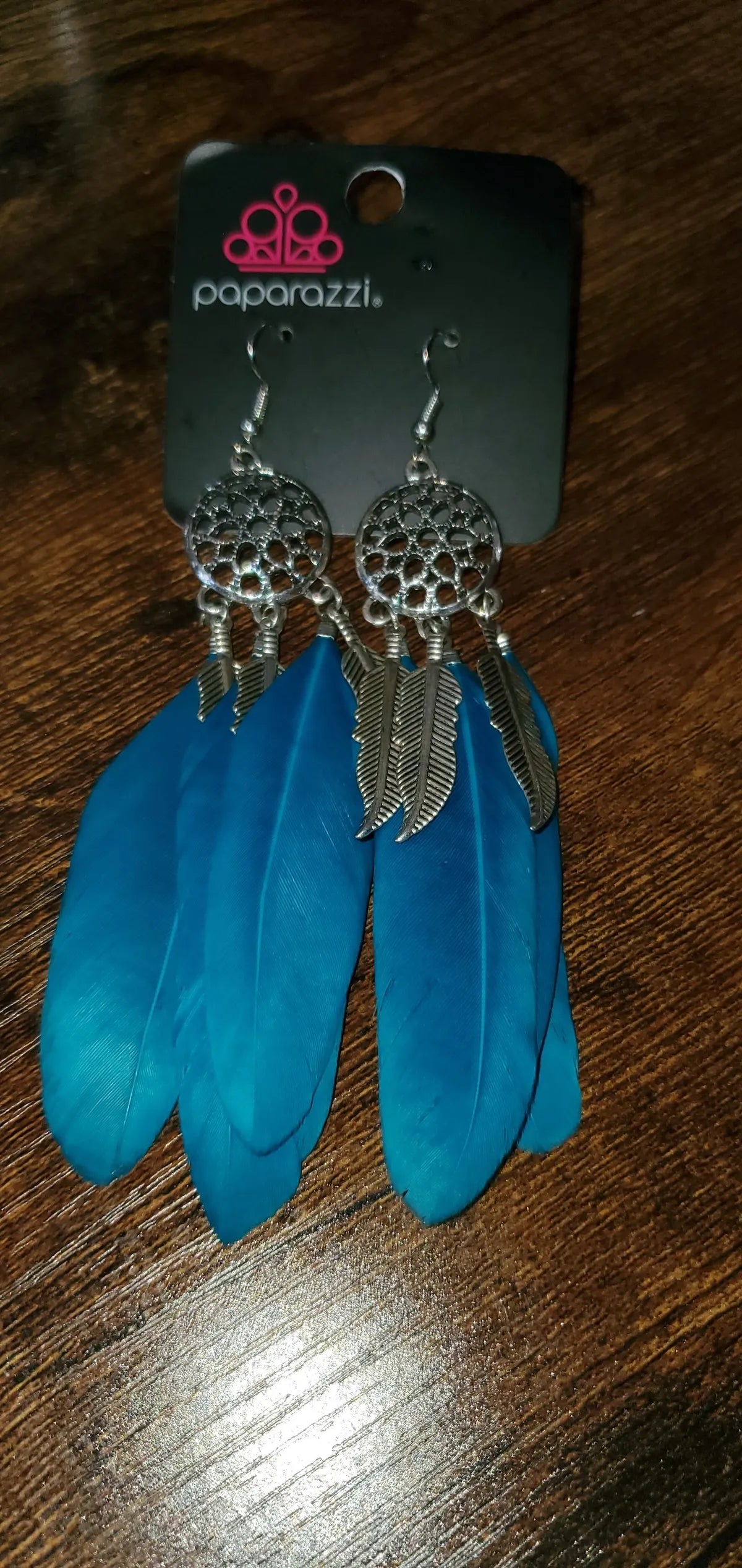 DREAMCATCHER - blue pink earrings