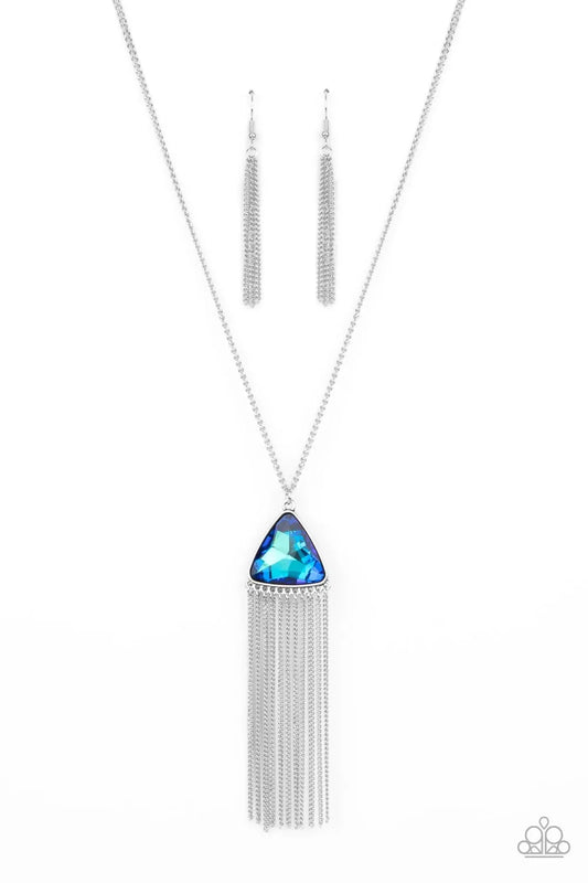 Proudly Prismatic - Blue long necklace oil