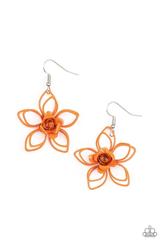 Botanical Bonanza - Orange earrings