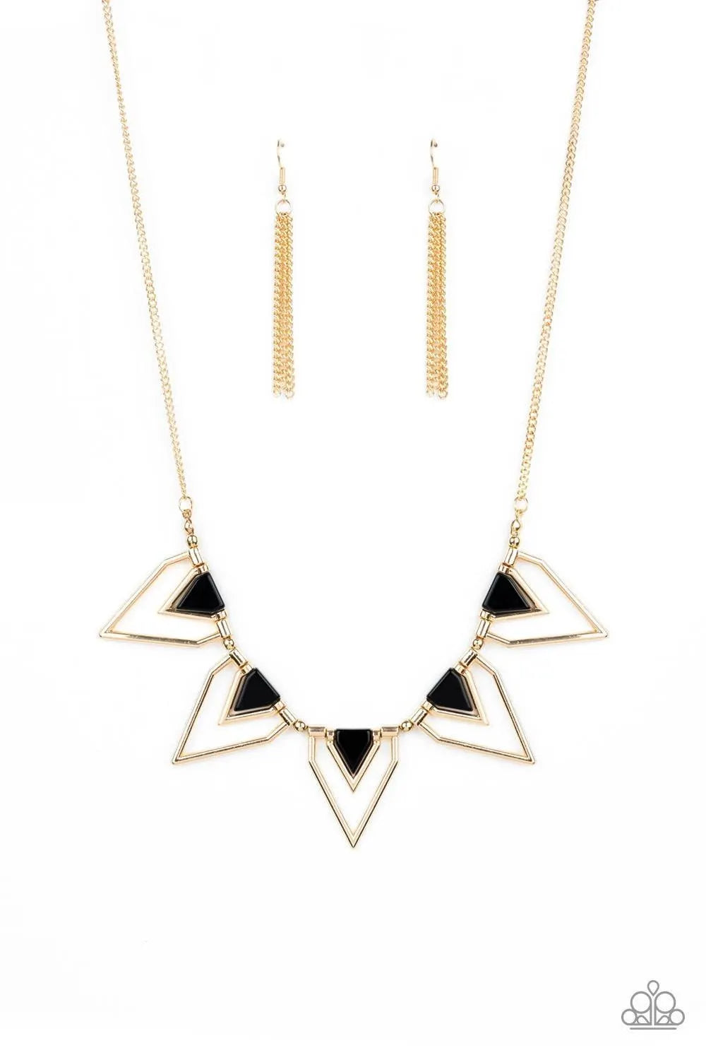 The Pack Leader - Gold green necklace short papa