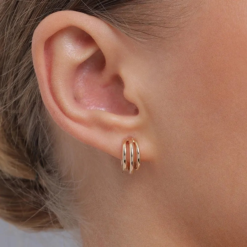 Sweet small gold hoops