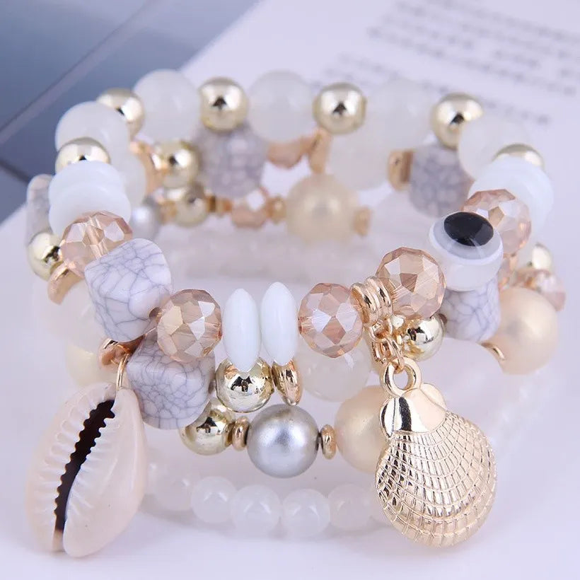 Gorgeously Glistening - white bracelet 8727